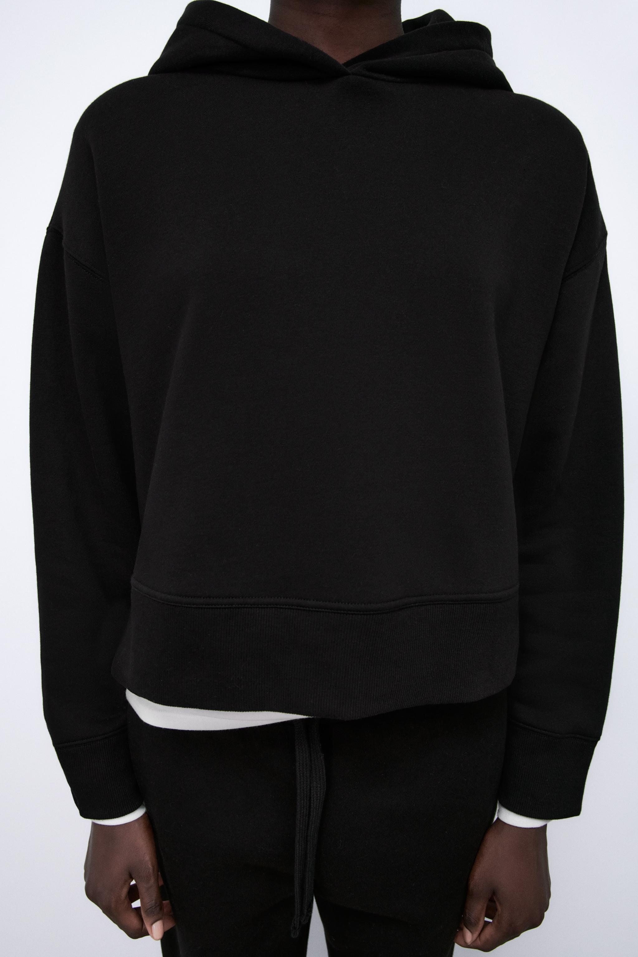 ZARA HOODED RIB sold SWEATSHIRT